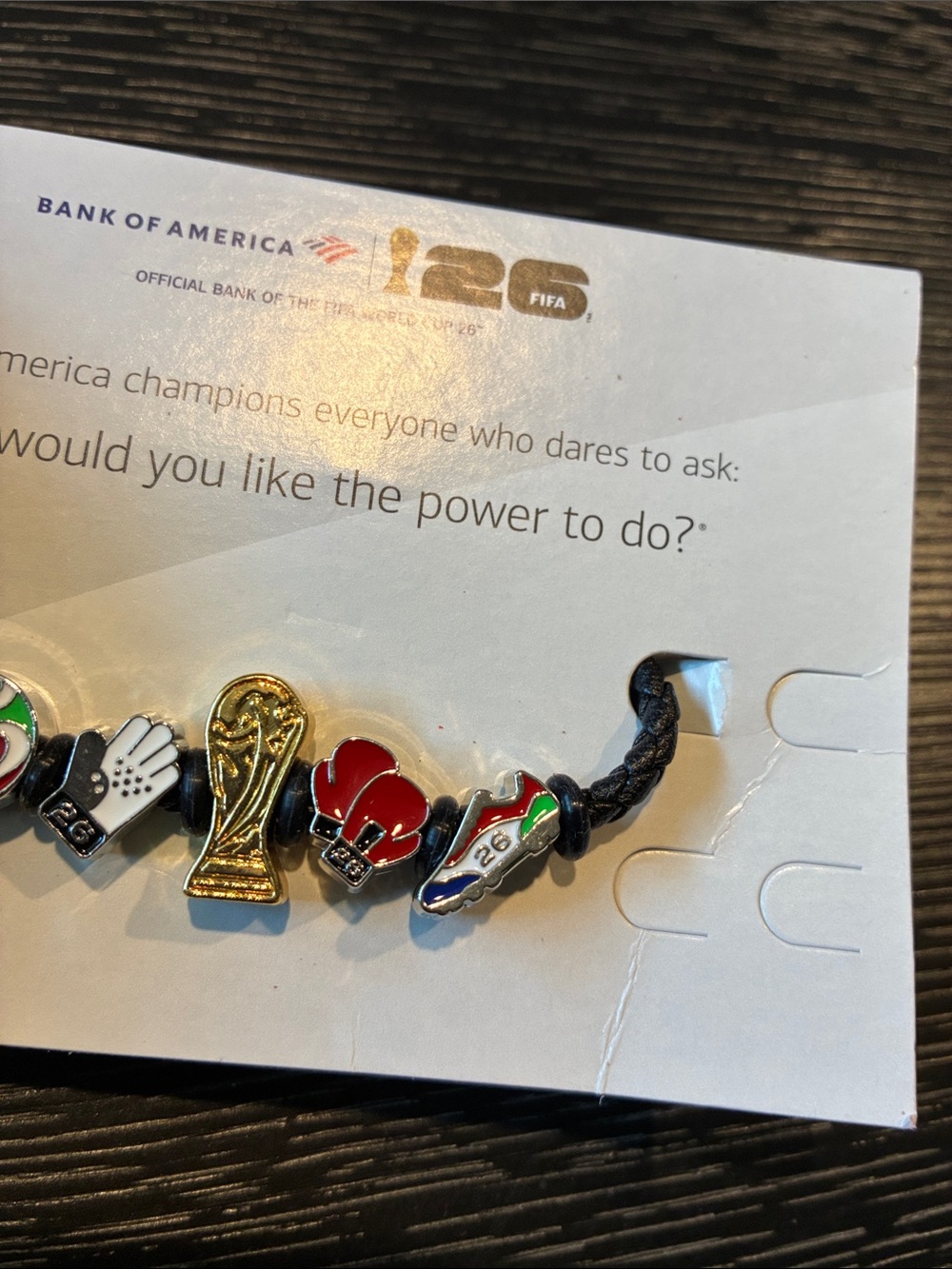 FIFA World Cup 2026 Charm Bracelet with Gold Trophy Charm - Picture 3 of 7